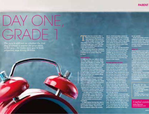 Grade 1 Parent talk – Kirsty Wilkins
